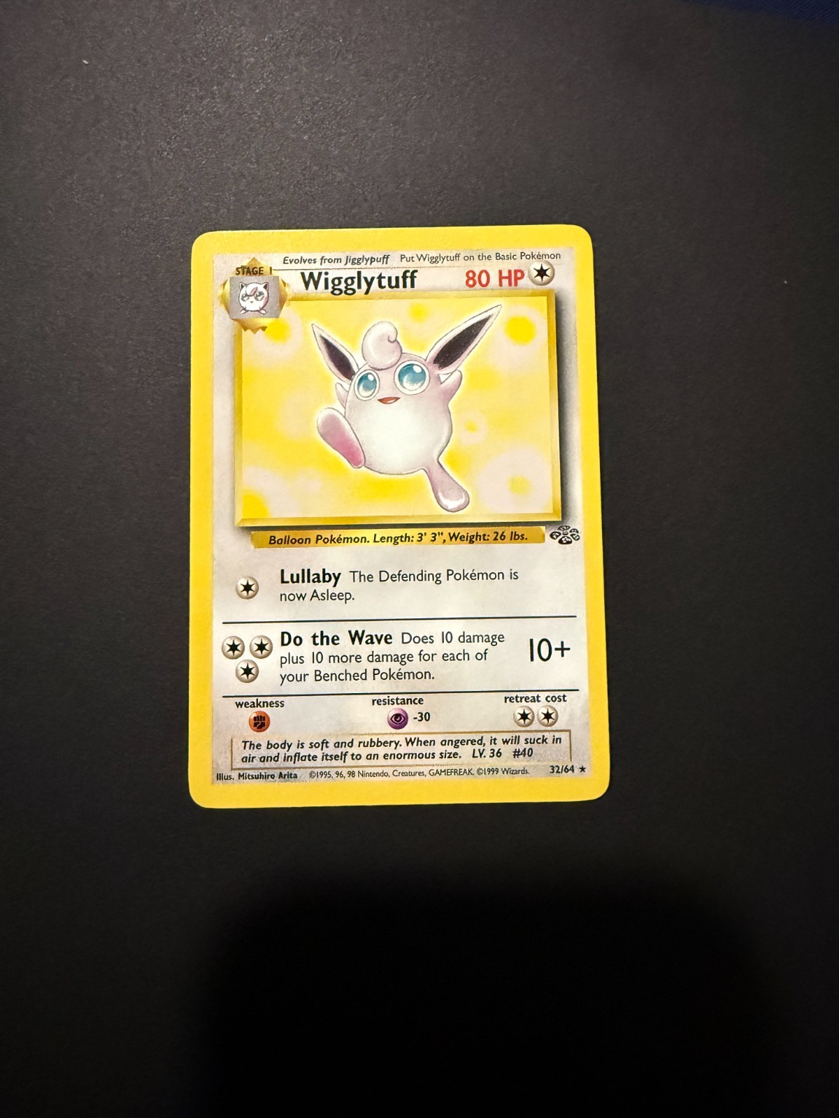 Pokémon TCG Wigglytuff Jungle 32/64 Regular Near Mint!