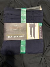 Weatherproof Vintage Men's Performance Weather-Flex Flex Flat front Pants