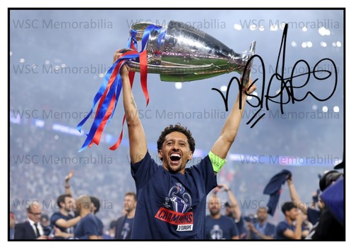 12648. Marquinhos Signed Pictures (A4 Prints) PSG Brazil Roma Corinthians