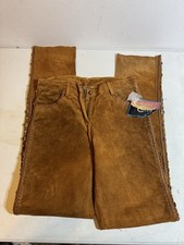 Vintage Cripple Creek Genuine 100 Leather concho Pants Western Cowgirl Rodeo M