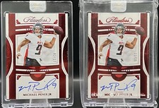 2024 Panini Flawless Michael Penix Jr Rookie On-Card Auto X2 RC COLOR MATCH /15