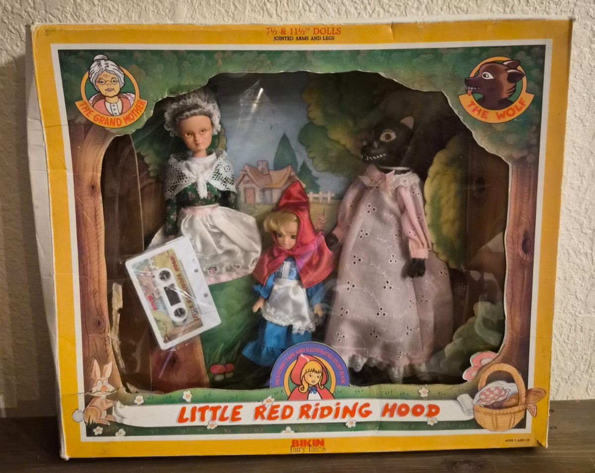#1155 Vintage Bikin Fairy Tales Little Red Riding Hood Doll 
