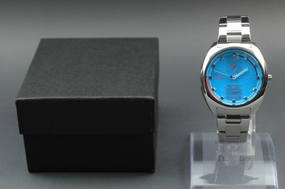 N MINT Seiko Alba Fusion VD77-KHF0 Small Second Blue Steel Qz Mens