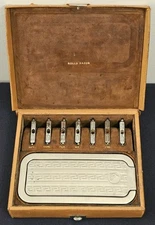 1930's - ROLLS RAZOR - DELUX 7 SEVEN DAYS BLADES - LEATHER TRAVEL SET - ORIGINAL