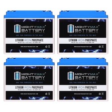 Mighty Max 12V 50Ah Lithium, Replaces Roma Marbella Electric Wheelchair - 4 Pack