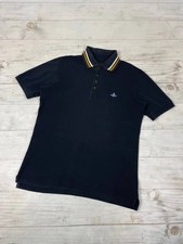 Vivienne Westwood Polo Shirt Logo Orb Luxury Men Size XL Black