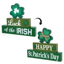 Wooden St Patricks Day Decorations Indoor Happy St. Patrick  s Large, Green