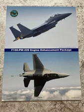 Pratt & Whitney F100 jet engine brochure, for Lockheed F16 and Boeing F15 USAF