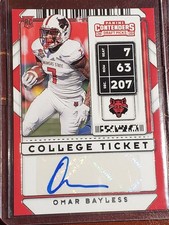 OMAR BAYLESS 2020 CONTENDERS DRAFT PICKS  ROOKIE AUTO ARKANSAS STATE /CHIEFS