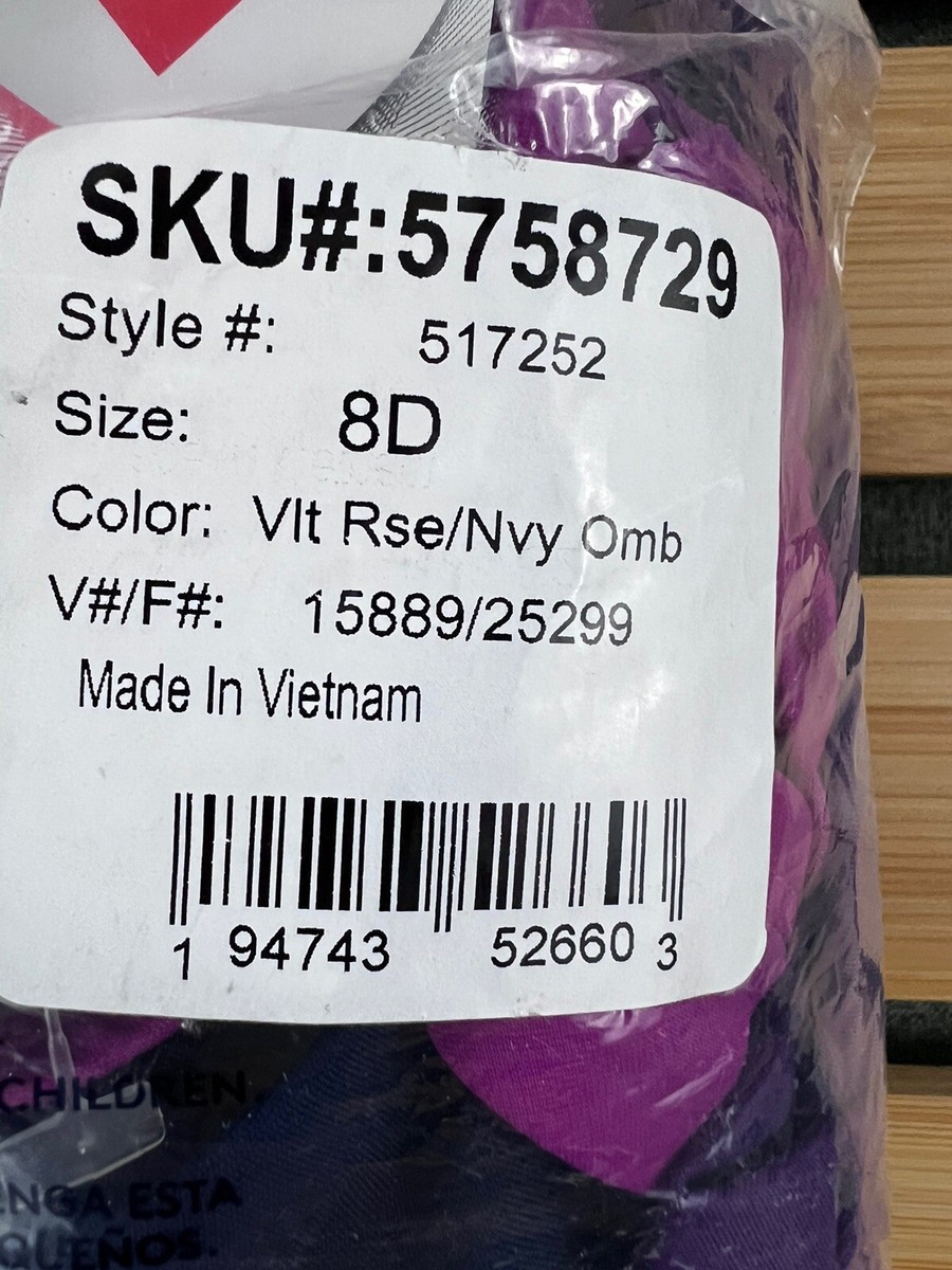 R③ Lands End Women's Swimsuit Purple Ombré V-neck High Leg Lycra Size
