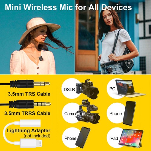 Moman C1 Wireless Lapel Microphone 2.4 GHz für Smartphone Laptop DSLR Camcorder - Bild 5 von 9