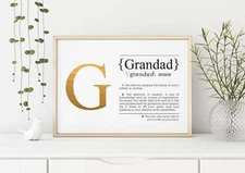 GRANDAD Definition Art Foil Print