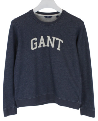 Gant Sweatshirt Women Large Round Neck Logo Stretchable Blend Pattern