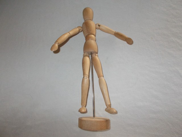12 in human form figurine model quality wooden poseable artist sketch sculpture