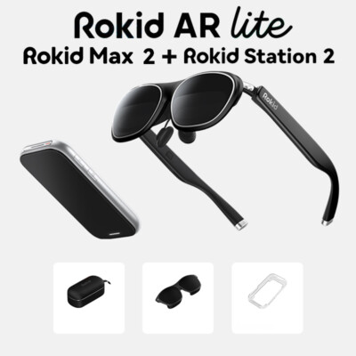 Rokid AR Lite Max 2 Smart AR Glasses 215'' Micro-OLED Display with Rokid Station2