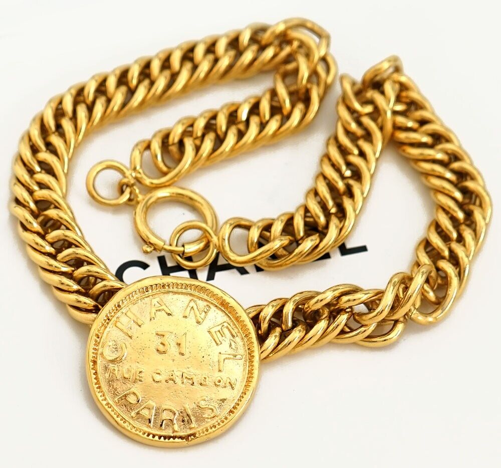 CHANEL 31 RUE CAMBON PARIS Coin Choker Necklace 16 CHANEL 31 RUE CAMBON PARIS Coin Choker Necklace 16