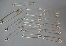 16 Stainless Steel Extra Large Safety Pins 2 - 4" l  14 - 3 1/2" l - 11 178