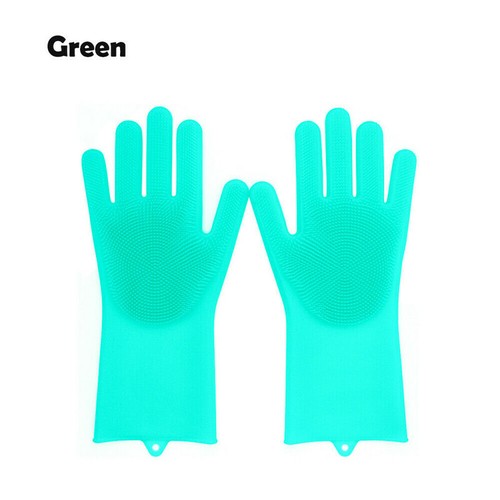 Guanti in silicone da cucina lavapiatti tamponi pulizia gomma strumento ecologico - Foto 20 di 26