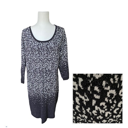 Attention Leopard print with metallic thread Knit