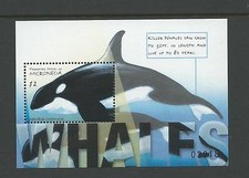2001 Whales  Mini Sheet  No 02018  complete MUH Value here 