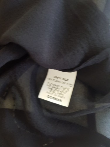 Gorman Black Silk Sheer Singlet Size S With Silver Sequin Stars & Tie Straps - Picture 6 of 10