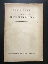 Buch Maxim Gorki Vom russischen Bauern (Berlin 1922)
