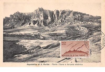 saint marin.n°57732.republic of s marino.mount titano and electric railway.c