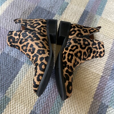 FRANCO SARTO BERNIE 2 CAMEL HAIR WOMENS SIZE 9 ANKLE BOOTS LEOPARD Franco Sarto Leopard Print Arden Point Toe | Mercari main image 4