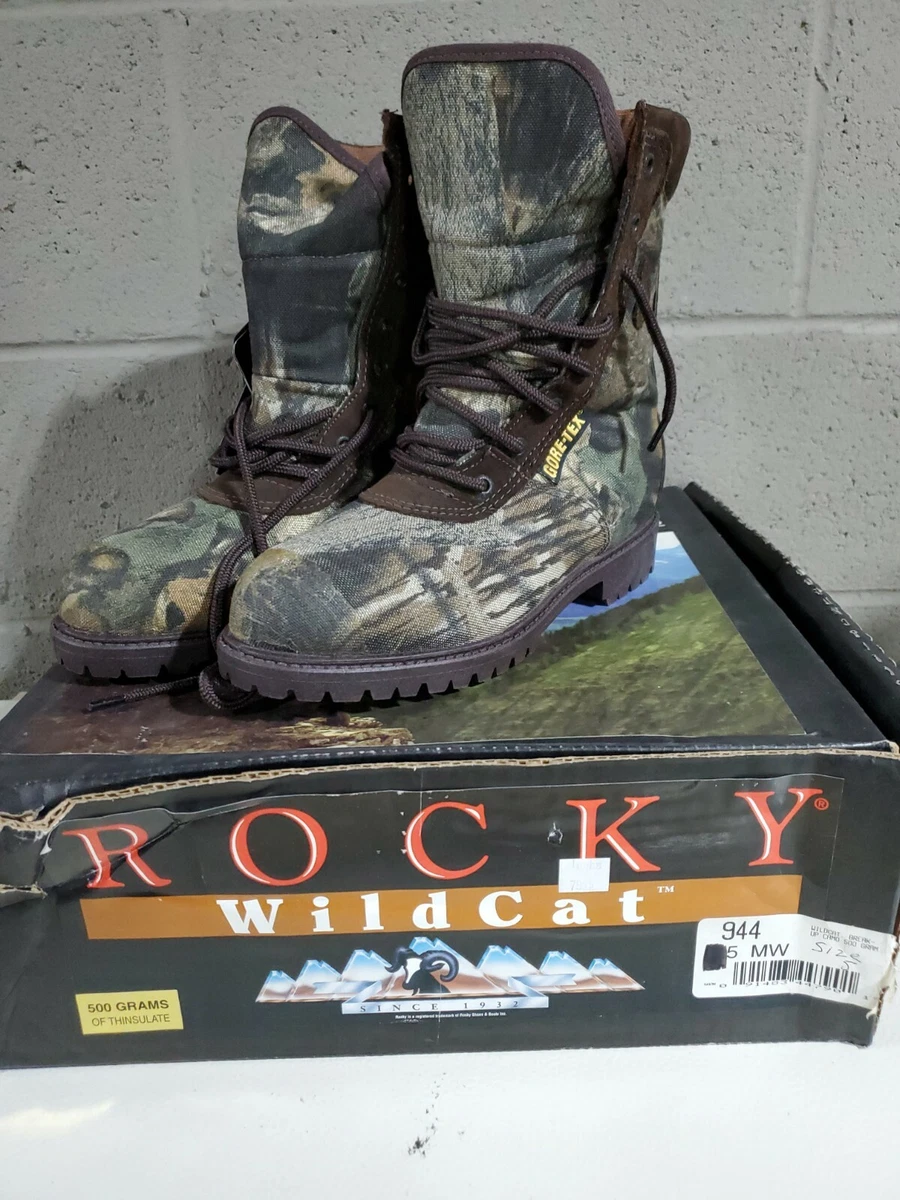 Rocky Wildcat 500gr Thinsulate Gore Tex Camo Boots Size 5