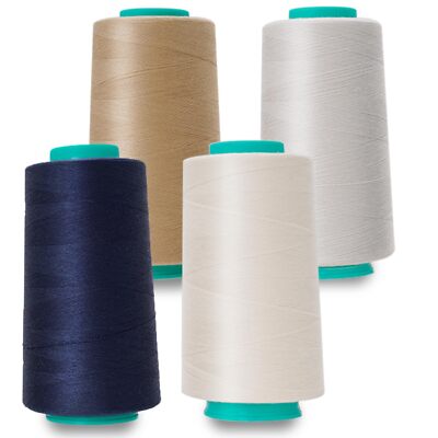 Serger Thread All-Purpose Sewing Thread Polyester Thread for Sewing Machine 4...