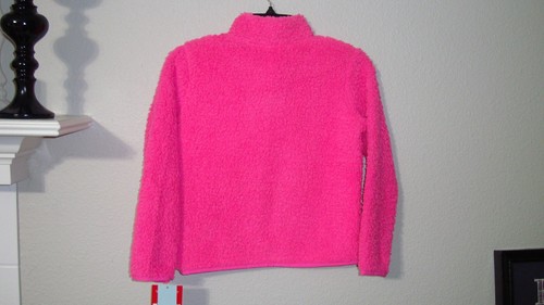 Wondershop Sherpa Fleece Pull-over Sweatshirt Bright Pink Girls Size M Medium 8 - Picture 9 of 10