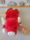 1995 Ty Beanie Baby SNORT The Red Bull Vintage Original Tags Mint Condition