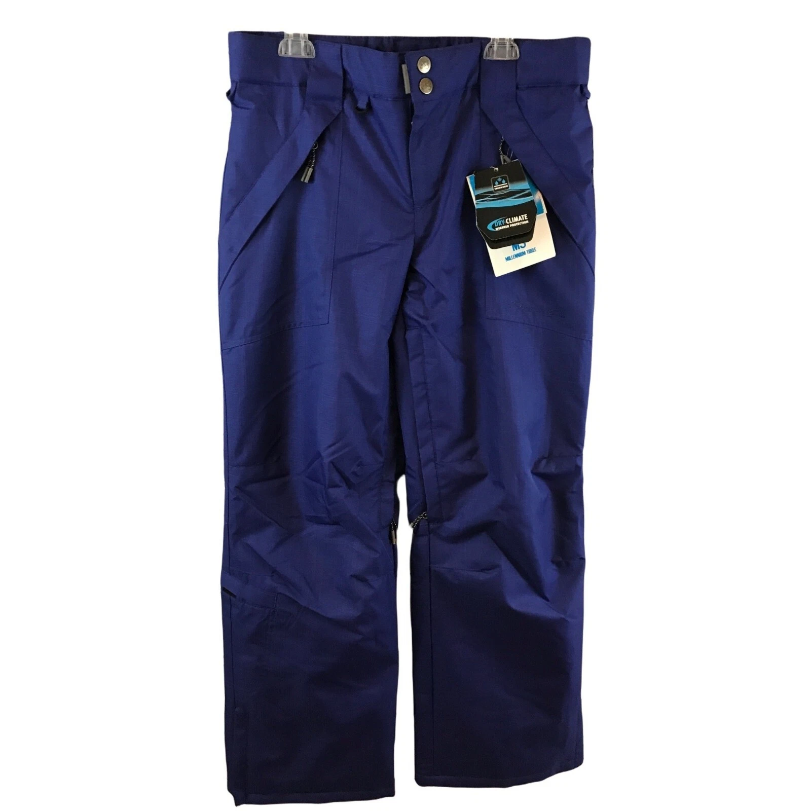 M3 Medium Blue Ski Snowboard Climate Pants Adjustable Gaiter Woman Girls Millenn