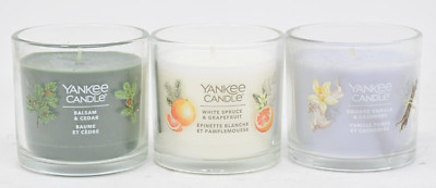 Yankee Candle 3-Pack Candle Set White Spruce Balsam Cedar Smoked Vanilla