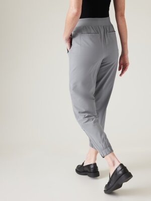 Athleta 12 Petite Brooklyn Heights High Rise Jogger Coastline Blue