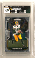 Jordan Love 2020 Panini Prizm Rookies #363 HGA 9.0 Mint Rookie Card Packers. rookie card picture