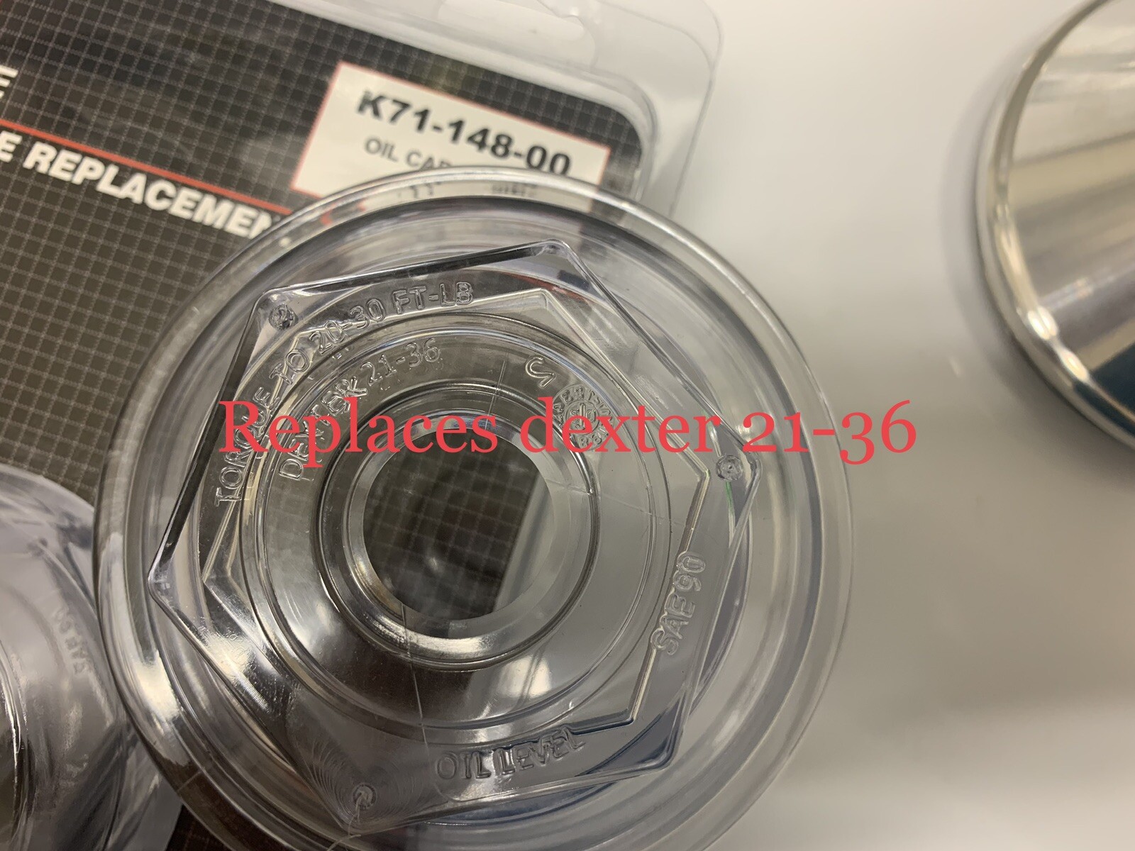 4 Thread Oil Cap Replacement Replacement Oil Cap For Dexter 10K-15K Trailer Axles - 4 Threads, Fits 21-36 Hub 10K 12K 15K Oil Cap - Foto 3