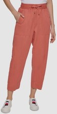  80 Tommy Hilfiger Women's Red Stretch Cropped Pull-On Pants Size XL