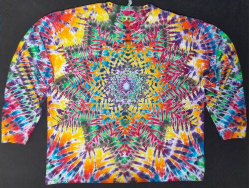 #0197 3X   Long Sleeve tie dye  t-shirt dead grateful hippie FREE SHIPPING - Afbeelding 1 van 1