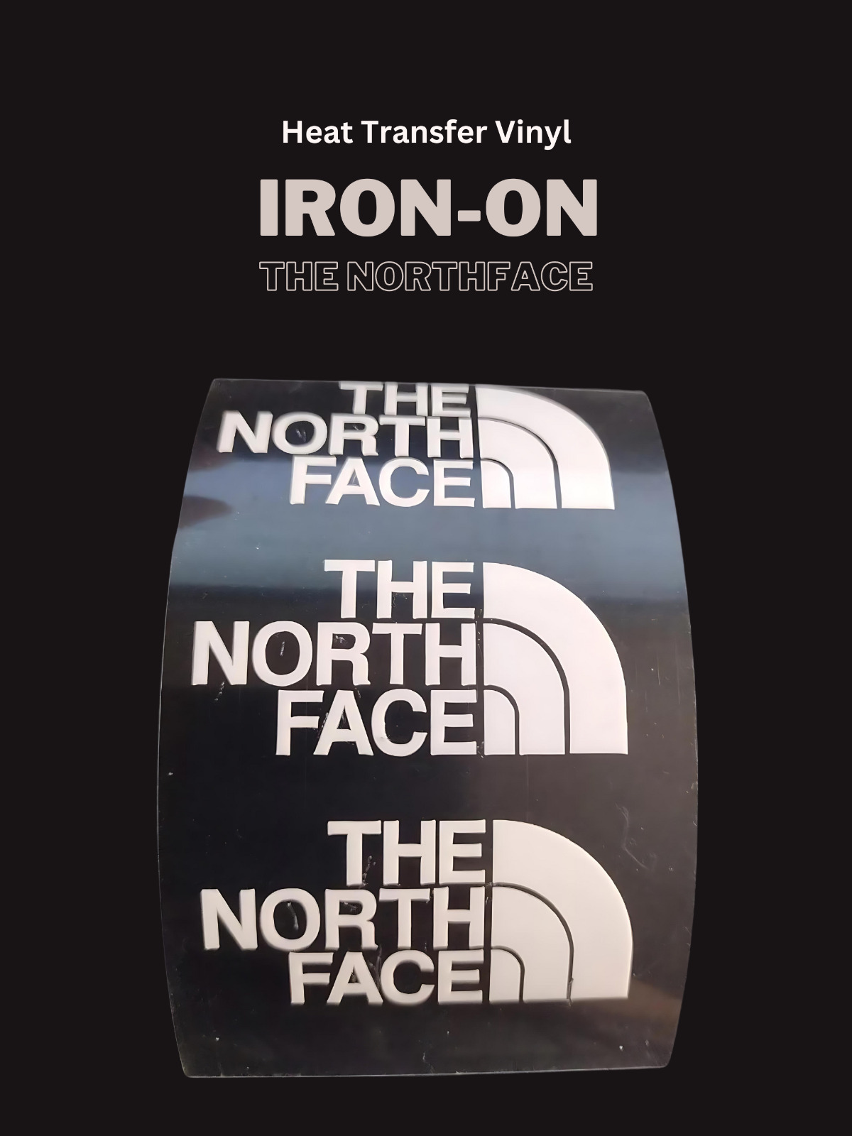Three 🧵 North Face Logo Iron On Decal 🏔️ / 📦 FREE SHIPPING in the US DIY ✂️