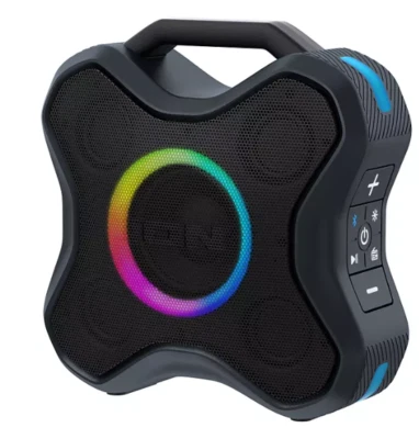 ION Audio Aquaboom X Floating Waterproof Bluetooth Speaker w/ Lights & FM Radio