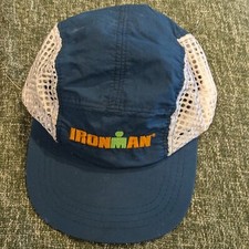 Vintage Ironman Triathlon 5 Panel Mesh Sides Hat Cap Doufold