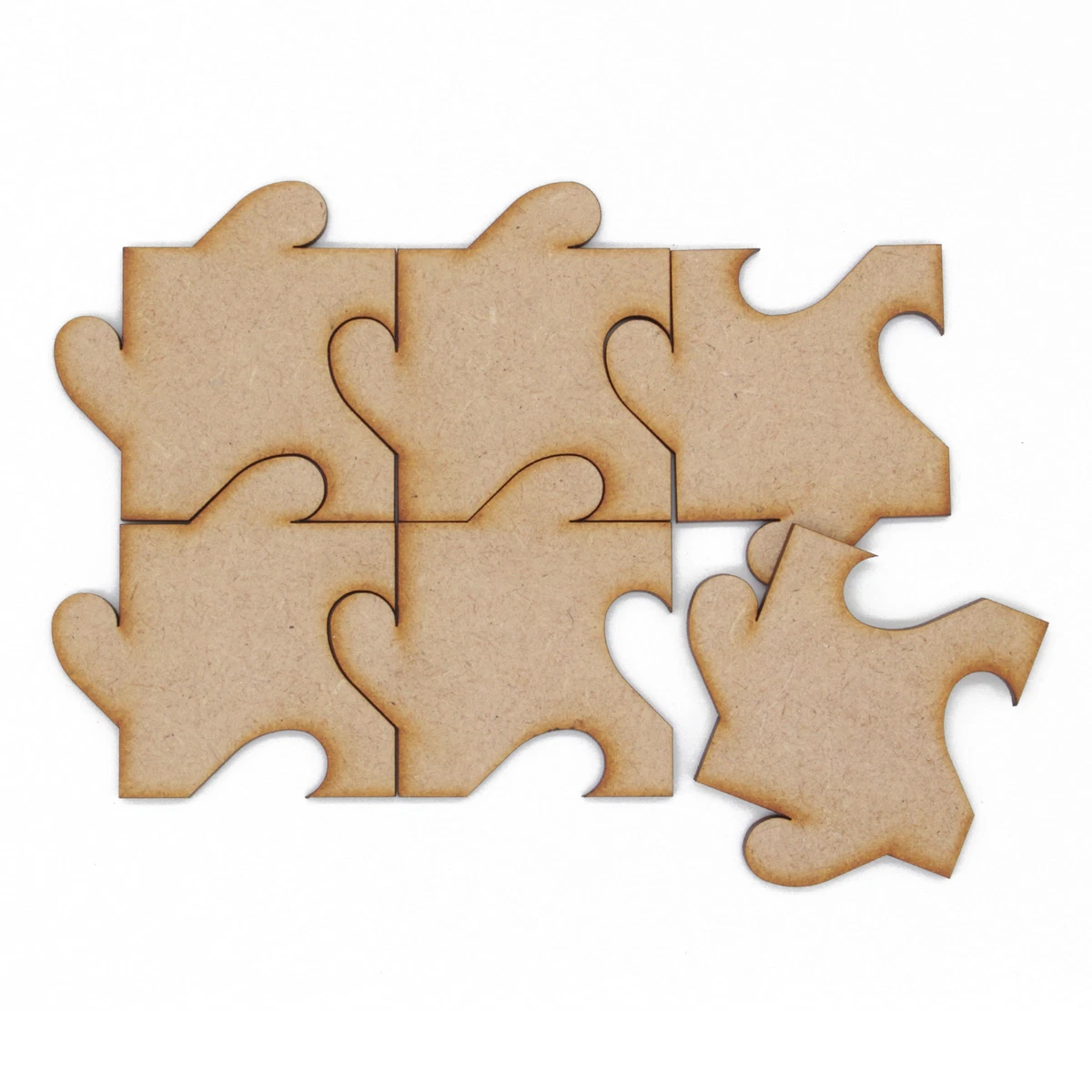Wooden Jigsaw Heart Puzzle Pieces Laser Cut MDF Craft Blank Shapes