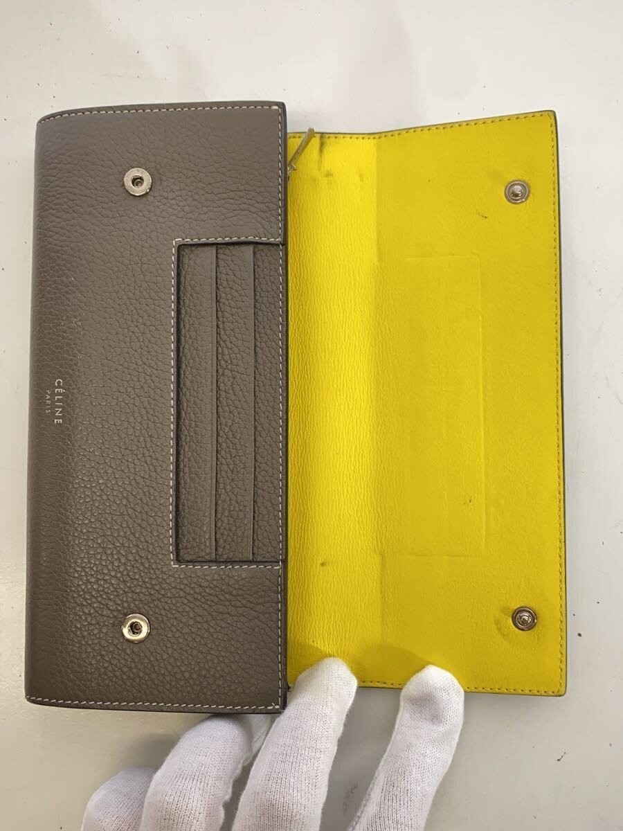CELINE◆Large flap multi-function/long wallet/leat… - image 4
