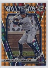 2021 Panini Mosaic Will to Win Reactive Orange Prizm 61/99 Carlos Correa 18n7