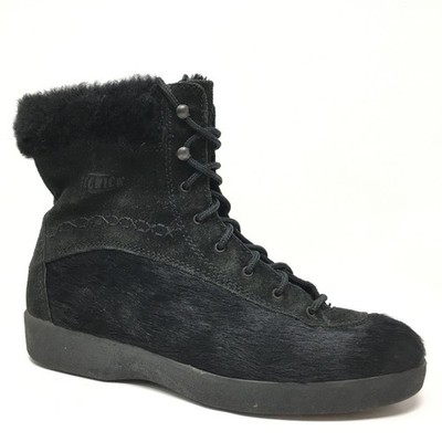 Tecnica Skandia II Winter Boots Snow Shoes Womens Size 8 US 39 EU Black Goat Fur