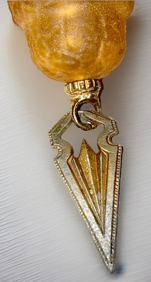 4 pantallas de lámpara de araña Art Deco vidrio ámbar texturizado con orificio lateral para bombilla Foto 4 de 4