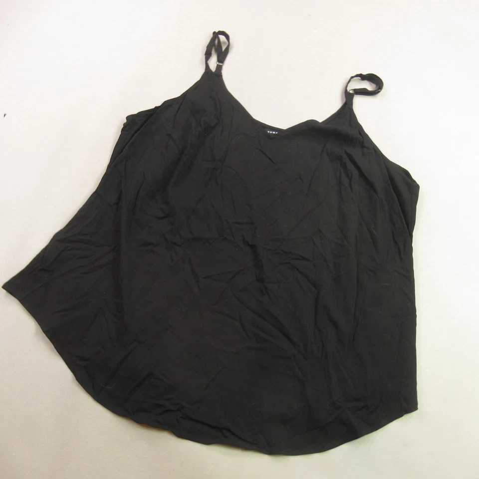 Camisa Torrid Para Mujer 2 Sin Mangas Negra Ligera Informal Camiseta sin Mangas Cuello en V Foto 2 de 4