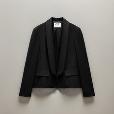 ZARA Studio Collection Tuxedo Blazer Jacket, Size XS Fits like S/M , Black, NWT