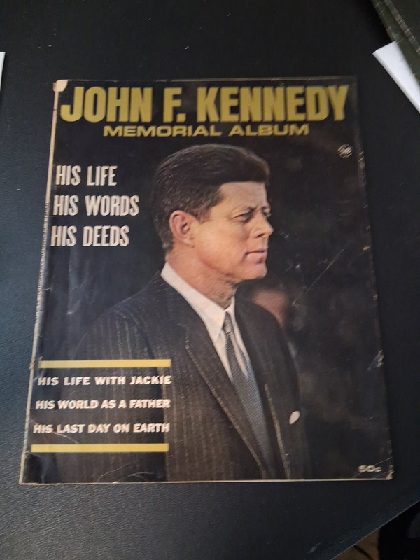 Vintage 1964 John F. Kennedy Memorial Album Magazine - JFK Life Words & Deeds